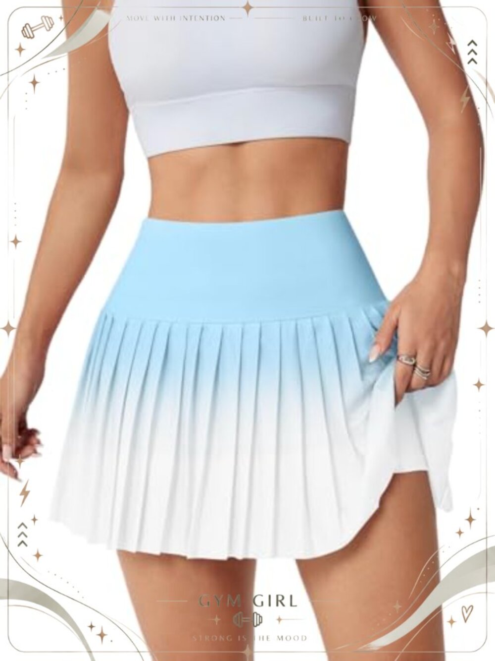 Pleated Tennis Skirt with Inner Shorts High Waisted Athletic Skort